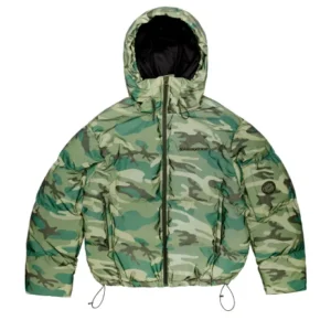 Broken Planet Reflective Star Camo Puffer Jacket